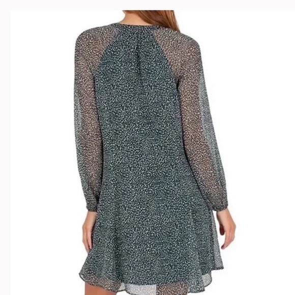 JOIE Ladies Artic Animal Spot Balloon Sleeve Dress Green Size Large‎ - Picture 2 of 15